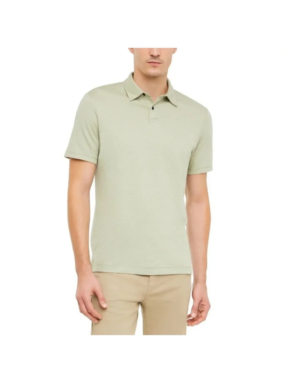 NWT Banana Republic Men's Size M Luxe Touch Green Polo Shirt Striped